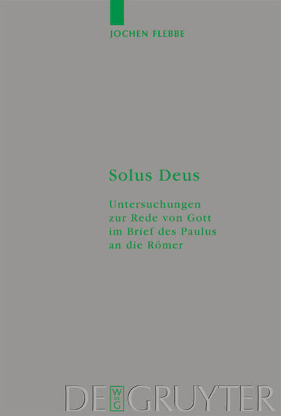 Die Rede von Gott hat in der bisherigen Exegese des Römerbriefs kaum einen eigenen Gegenstand der Untersuchungen dargestellt. Die Studie widmet sich diesem zentralen Thema und weist in der textlinguistischen und rhetorischen Analyse wichtiger Texte des Römerbriefs auf, dass weder Jesus Christus noch die Anthropologie, sondern die Rede von Gott das entscheidende Argumentationsmuster im Römerbrief bildet. In der Frage des Primates der Christologie oder der Theologie und der christologischen Neubestimmung Gottes kann so eindeutig entschieden werden. Es wird auch der Frage nachgegangen, welchen theologischen Hintergrund die gesetzesfreie Heidenmission des Paulus hat. Dabei wird der alttestamentlich-frühjüdische Traditionshintergrund der paulinischen Darstellung aufgezeigt und mit einbezogen, um ein sicheres Fundament für die Beurteilung zu gewinnen, welche Position das paulinische Denken und sein Gottesbild im Spannungsfeld von Judentum und Christentum einnehmen und was es mit dem Selbstverständnis des Paulus auf sich hat.