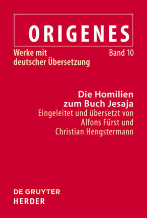 In this work Origen's homilies on Isaiah are translated into German for the first time. These homilies, which have previously attracted little attention, are provided with annotations and an extensive introduction. In the nine preserved Latin sermons, the Alexandrian theologian explores such difficult Biblical motives as Israel's obduracy and Isaiah's famous vision of God and the Seraphs. Thus, with recourse to the Platonic thought of his time and consciously confronting the context of a rich biblical and non-biblical tradition with his interpretation, Origen provided a distinctly complex account of the theology of the Book of Isaiah