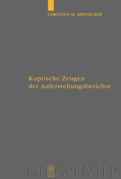 Der vorliegende Band widmet sich der koptischen Überlieferung der neutestamentlichen Auferstehungsberichte (Mt 28,1-8