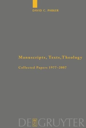 David C. Parker is one of the world’s foremost specialists in the study of the New Testament text and of Greek and Latin manuscripts. In addition to editions, monographs and more popular writings, he has published many articles on different aspects of textual criticism. This volume brings together twentyfive of them in a revised and updated version.The collection is divided into three topics. The first deals with manuscript studies. As well as three very different studies of Codex Bezae, there are articles and reports on individual manuscripts and classes of manuscripts and reports on visits to libraries. The second section has the theme of textual criticism. It includes broader studies dealing with the theory of the discipline and more detailed discussions of particular problems, including translations into Latin, techniques for grouping Greek manuscripts, and the comparison of modern editions. The third section contains papers in which Parker has discussed the often overlooked relationship between textual criticism and theology. These studies explore particular textual problems and their wider significance, and cover topics as varied as “Jesus and Textual Criticism”, “Calvin’s Biblical Text” and “The Early Tradition of Jesus’ Sayings on Divorce”.