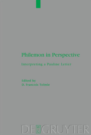 This book is dedicated entirely to the interpretation of Paul’s Letter to Philemon. The letter is approached from a wide variety of perspectives, thus yielding several new insights into its interpretation. In a first essay the tendencies in the research on the letter since 1980 are outlined. This is followed by essays devoted to the epistolary analysis and to a rhetorical-psychological interpretation of the letter