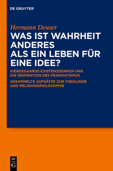 Existenzdenken und Pragmatismus bezeichnen zwei Orientierungszentren der Philosophie seit dem 19. Jahrhundert, deren Differenz und Zusammenhang erst heute wirklich bewusst werden. Die Vorrangigkeit der Aufgabe des Existierens eines einzelnen Menschen und das naturwissenschaftlich-pragmatische Methodenbewusstsein haben ihre Gemeinsamkeit in der Entdeckung und Verteidigung der kreativen Lebens-, Entscheidungs- und Handlungssituation allen Verstehens. Hinzu kommt die parallel entwickelte Kritik idealistischer wie materialistischer Metaphysik der europäischen Denktradition, allerdings in der unübersehbaren Tendenz einer Philosophie des Geistes, die zu einer allgemeinen-und insofern in neuem Sinn durchaus metaphysischen-Begründung von Religionstheorie und Theologie in der Lage ist. Charles S. Peirce’ kategoriale Semiotik liefert die zeitgemäßen Denkbedingungen, um sowohl der Eigenständigkeit der Religiosität wie ihrer wissenschaftlichen Darstellungsfähigkeit entsprechen zu können.Die hier vorgelegten Aufsätze aus dreißig Jahren sind einerseits auf bestimmte Phasen der Kierkegaard-Rezeption bezogen, andererseits auf Detailstudien zu systematisch-theologischen und religionsphilosophischen Texten, Werken, Methodenfragen, und auf Konfliktfelder in der gegenwärtigen Diskussion (darunter William James’ Religionsauffassung, Paul Tillichs Symbolbegriff, Kierkegaards Christologie, Vergleichspunkte zu Schleiermacher, Thomas Manns Mythosbegriff, Semiotik, Trinität, Kontingenz und Evolution). Im Ganzen entsteht das Bild eines kreativen Einflussraumes existentieller und wissenschaftlicher Wahrheit, in der sich wirkliches Leben und religiöse Idealität des Geistes verbinden.