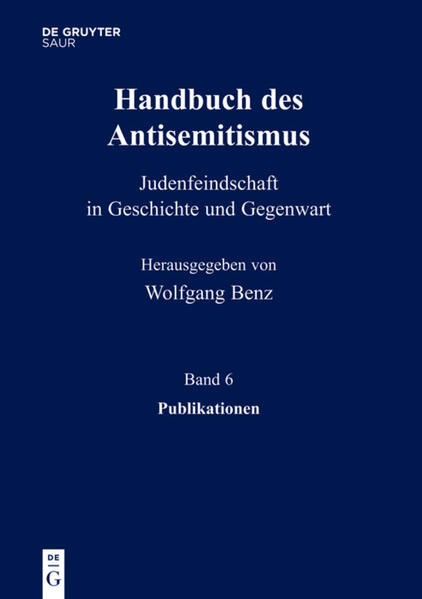 Handbuch des Antisemitismus: Publikationen | Bundesamt für magische Wesen