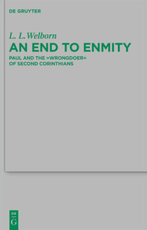 “An End to Enmity” casts light upon the shadowy figure of the “wrongdoer” of Second Corinthians by exploring the social and rhetorical conventions that governed friendship, enmity and reconciliation in the Greco-Roman world. The book puts forward a novel hypothesis regarding the identity of the “wrongdoer” and the nature of his offence against Paul. Drawing upon the prosopographic data of Paul’s Corinthian epistles and the epigraphic and archaeological record of Roman Corinth, the author shapes a robust image of the kind of individual who did Paul “wrong” and caused “pain” to both Paul and the Corinthians. The concluding chapter reconstructs the history of Paul’s relationship with an influential convert to Christianity at Corinth.