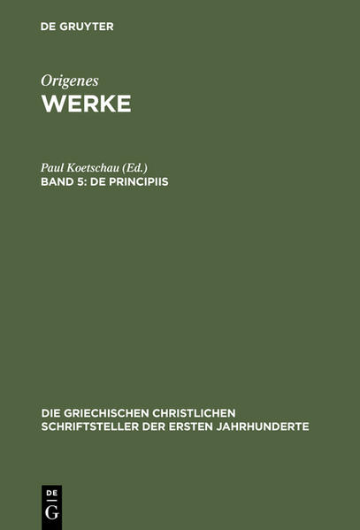 The series is devoted to Christian texts from the Greek-speaking parts of the ancient Roman Empire. Published since 1897 (first in Leipzig, then in Berlin) by the Royal Prussian Academy under the project Griechische Christliche Schriftsteller, which was continued by the Berlin-Brandenburg Academy, the series offers large critical editions accompanied by historical introductions and indices of those works that have not been included in other major editions. When complete, the series will provide complete coverage of the first three centuries.