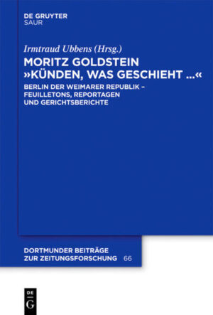Moritz Goldstein "Künden