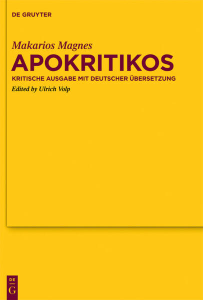 It has been a century since the first publication of the Apokritikos extracts, which were written “by a Greek philosopher of the 3rd century” (Adolf von Harnack, 1911). One hundred years later, as part of the same series, there now follows a complete bilingual edition of the entire Apokritikos. Along with a German translation, this volume includes a newly reconstructed Greek text with critical commentary. The Apokritikos contains one of the three most sweeping anti-Christian polemics preserved from classical philosophy, together with Makarios’s refutation from the Christian side.