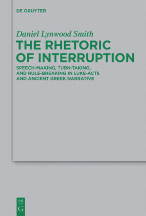 Why are so many speakers interrupted in Luke and in Acts? For nearly a century, scholars have noted the presence of interrupted speech in the Acts of the Apostles, but explanations of its function have been limited and often contradictory. A more effective approach involves grounding the analysis of Luke-Acts within a larger understanding of how interruption functions in a wide variety of literary settings. An extensive survey of ancient Greek narratives (epics, histories, and novels) reveals the forms, frequency, and functions of interruption in Greek authors who lived and wrote between the eighth-century B.C.E. and the second-century C.E.This comparative study suggests that the frequent interruptions of Jesus and his followers in Luke 4:28