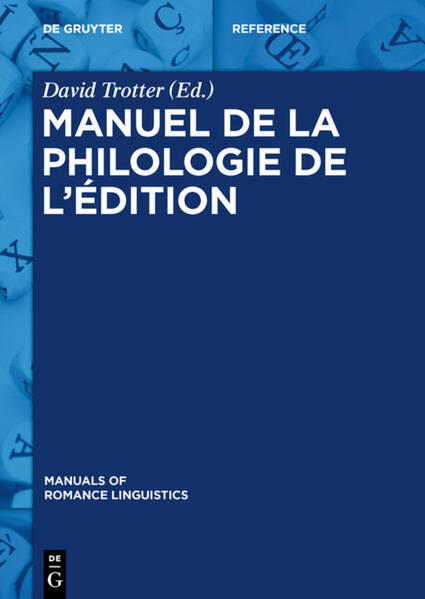 Manuel de la philologie de l’édition | David Trotter