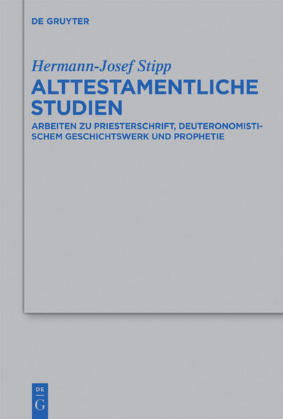 Der Band versammelt 16 Aufsätze des Münchner Alttestamentlers Hermann-Josef Stipp, die hier in revidierter Form wieder abgedruckt werden. Gegenstand sind Texte aus der Priesterschrift, dem Deuteronomistischen Geschichtswerk und der Prophetie. Beispiele aus dem Inhalt: Anfang und Ende. Nochmals zur Syntax von Gen 1,1 Dominium terrae. Die Herrschaft über die Tiere in Gen 1,26.28 „Alles Fleisch hatte seinen Wandel auf der Erde verdorben“ (Gen 6,12). Die Mitverantwortung der Tierwelt an der Sintflut nach der Priesterschrift „Meinen Bund hat er gebrochen“ (Gen 17,14). Die Individualisierung des Bundesbruchs in der Priesterschrift Richter 19-ein frühes Beispiel schriftgestützter politischer Propaganda in Israel Ahabs Buße und die Komposition des deuteronomistischen Geschichtswerks Ende bei Joschija. Zur Frage nach dem ursprünglichen Ende der Königsbücher bzw. des Deuteronomistischen Geschichtswerks Vom Heil zum Gericht. Die Selbstinterpretation Jesajas in der Denkschrift Die joschijanische Reform im Jeremiabuch