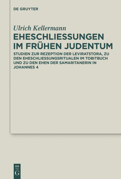 Der Band enthält zwei Studien zu Eheschließungen im frühen Judentum.„Die Rezeption der Leviratstora Dtn 25,5-10 im frühen Judentum“ geht dem Thema bis zur Zeit des Abschlusses der Mischna nach. Sie beschäftigt sich mit den einschlägigen Texten des Alten Testaments, des Frühjudentums und der Mischna, besonders im Mischnatraktat Jebamot. Sie zeigt den Abbau der Leviratsehe als Institution bei gleichzeitiger Favorisierung der Chalitza als gesetzeskonformer Auflösung der Leviratsbindung. „Der Beitrag des Tobitbuchs zum Bild der Eheschließung im Frühjudentum und in der rabbinischen Zeit“ versucht, die entsprechenden Texte der griechischen Versionen des Tobitbuchs in die Vielfalt der Formen und Traditionen der Eheschließung vom Alten Testament bis in die rabbinische Zeit einzuordnen. Die Übereinstimmung vieler Details der im Tobitbuch sich spiegelnden Riten der Eheschließung mit entsprechenden Angaben in Mischna und Talmud machen wahrscheinlich, dass manches erst bei den Rabbinen bezeugte Brauchtums viel älter ist als bisher angenommen. Beide Studien bieten dem Theologen, Religionspädagogen und Judaisten Details über die Formen jüdischer Eheschließungen und führen damit zum Verständnis der entsprechenden biblischen und außerbiblischen Texte.