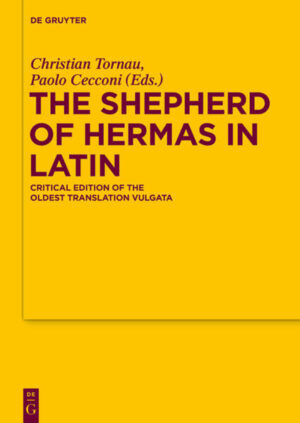 The Shepherd of Hermas is a Greek visionary text written in Rome during the 2nd century CE with the aim to exhort men to change life and repent for their sins, taking advantage of the last chance given by the Lord before world’s end. The Shepherd is a very important witness of history of the early Christian thought and it was so widely-read that it was immediately translated into Latin and other languages.Despite the considerable amount of Greek textual witnesses of the Shepherd (more than twenty-five written between the 2nd and the 14th century), its complete text did not survive until today, therefore its translations in other languages are of crucial importance for the constitutio textus. Among the various translations, the Latin Vulgata stands out for its antiquity, accuracy and links with some important Greek witnesses like the Papyrus Bodmer 38 (4th/5th century) and the Codex Athous Grigoriou 96 (14th century).The last critical edition of the Vulgata was made by H.A. Hilgenfeld in 1873 and is still quoted by scholars today. The Shepherd of Hermas in Latin offers a more modern and complete philological study through an investigation of new unknown textual sources from 9th to 14th century and gives new philological and textual data with the aim to replace the accurate but not updated edition of Hilgenfeld.