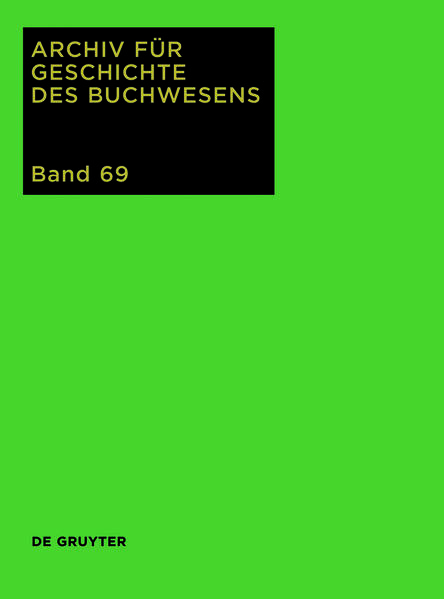 Archiv für Geschichte des Buchwesens: 2014 | Bundesamt für magische Wesen