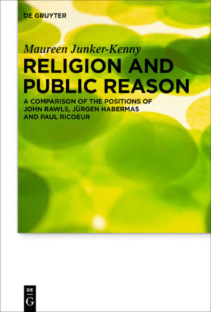 This book compares three approaches to public reason and to the public space accorded to religions: the liberal platform of an overlapping consensus proposed by John Rawls, Jürgen Habermas’s discourse ethical reformulation of Kant’s universalism and its realization in the public sphere, and the co-founding role which Paul Ricoeur attributes to the particular traditions that have shaped their cultures and the convictions of citizens.The premises of their positions are analysed under four aspects: (1) the normative framework which determines the specific function of public reason