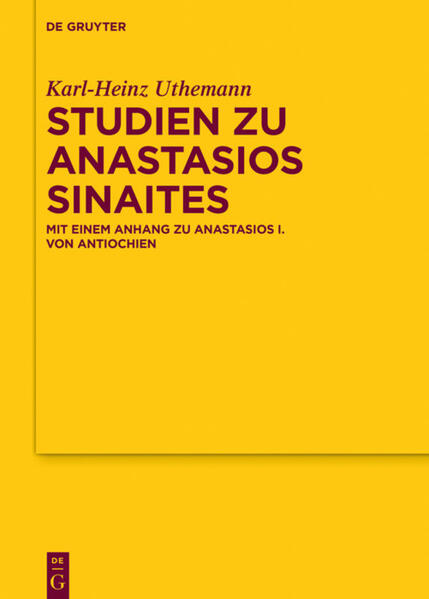 Der vorliegende Band beinhaltet Studien von Karl-Heinz Uthemann zum Mönch und Kirchenschriftsteller Anastasios Sinaites (7. Jh.), die in den Jahren 1980 bis 2001 publiziert wurden und hier, von Druckfehlern bereinigt, gesammelt vorliegen.Mehrheitlich beschäftigen sich die Beiträge mit Anastasios' Hauptwerk Hodegos und seiner handschriftlichen Überlieferung. Einen weiteren Fokus bieten Überlieferungs- und Wirkungsgeschichte der Streitschriften gegen Monenergeten und Monotheleten, zwei Aufsätzen setzen sich mit einer rein quantitativ arbeitenden Methode zur Rekonstruktion einer Textgeschichte auseinander. Weiterhin werden sechs Editionen präsentiert, von denen zwei Texte vom Patriarchen Anastasios I. von Antiochien (6. Jh.) stammen.