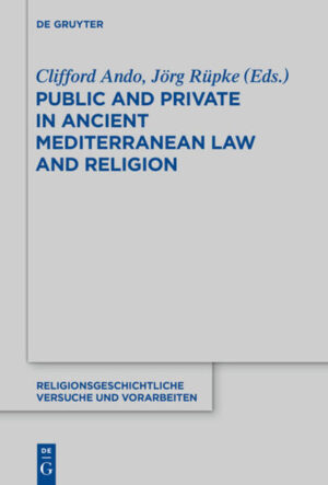 The public/private distinction is fundamental to modern theories of the family, religion and religious freedom, and state power, yet it has had different salience, and been understood differently, from place to place and time to time. The volume brings together essays from an international array of experts in law and religion, in order to examine the public/private distinction in comparative perspective. The essays focus on the cultures and religions of the ancient Mediterranean, in the formative periods of Greece and Rome and the religions of Judaism, Christianity and Islam. Particular attention is given to the private exercise of religion, the relation between public norms and private life, and the division between public and private space and the place of religion therein.
