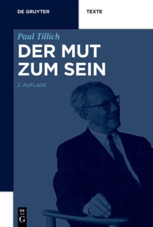 Paul Tillichs (1886-1965) Abhandlung Der Mut zum Sein ist eine seiner einflussreichsten Schriften, welche ihn einem breiten Lesepublikum bekannt machte. Das schmale Bändchen geht auf seine 'Dwight Harrington Terry Foundation Lectures on Religion in the Light of Science and Philosophy' zurück, welche er vom 30. Oktober bis 2. November 1950 an der Yale University gehalten hatte. In Der Mut zum Sein fasst Tillich zentrale Gedanken seines theologischen Gesamtwerkes brennpunktartig in seiner Reformulierung des Glaubensbegriffs als Mut zum Sein vor dem Hintergrund einer Deutung der modernen Gesellschaft zusammen. Werkgeschichtlich gehört die Schrift in die Spätphase seines Denkens, wie es in der Systematischen Theologie vorliegt, deren erster Band im Jahre 1951 erschien. Der klar geschriebene und mit einer Einleitung in das Denken Tillichs versehene Band führt prägnant in grundlegende Motive seiner Theologie und Religionsphilosophie ein.