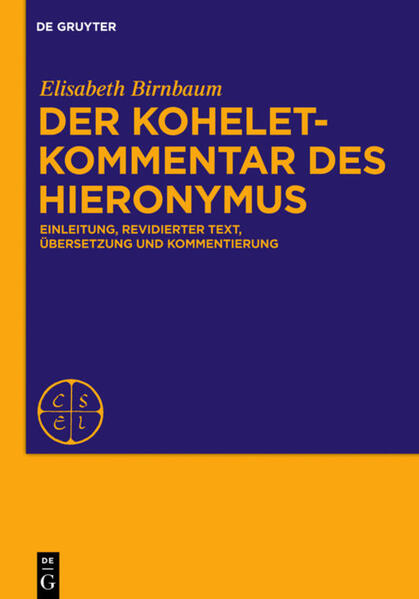 Die Bibelauslegungen der Kirchenväter standen lange Zeit im Schatten ihrer dogmatischen und polemischen Schriften. Die moderne Bibelwissenschaft entdeckt jedoch zunehmend die Notwendigkeit, ihre eigene Tradition kritisch zu analysieren. Dazu ist sie auf die sorgfältige und kompetente Aufarbeitung der exegetischen Tradition angewiesen.Das will der vorliegende Band anhand eines der einflussreichsten patristischen Bibelkommentare leisten, indem er neben einer umfassenden Einführung in die Thematik und einem revidierten lateinischen Text erstmals eine deutsche Übersetzung und eine durchgängige bibelwissenschaftlich fundierte Kommentierung des Werkes bietet.Damit möchte die Publikation zu einer angemessenen Bewertung der hieronymianischen Bibelinterpretation beitragen.