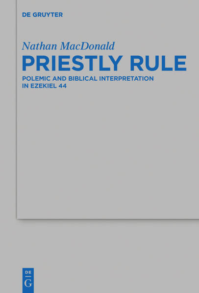 Whilst prophetic oracles in late prophetic books evidence tensions about the Jerusalem temple and its priesthood, MacDonald demonstrates that the relationships between prophetic oracles have been incorrectly appraised. Employing an interpretative method attentive to issues of redaction and inner-biblical interpretation, MacDonald show that Ezekiel 44 is a polemical response to Isaiah 56, and not the reverse as is typically assumed. This has significant consequences for the dating of Ezekiel 44 and for its relationship to other biblical texts, especially Pentateuchal texts from Leviticus and Numbers. Since Ezekiel 44 has been a crucial chapter in understanding the historical development of the priesthood, MacDonald's arguments affect our understanding of the origins of the distinction between Levites and priests, and the claims that a Zadokite priestly sept dominated the Second Temple hierarchy.