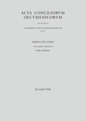 The 3rd volume of the series on the 7th Ecumenical Council of 787, devoted to the issue of the veneration of icons, completes the authoritative series on the ecumenical councils, the Acta conciliorum oecumenicorum. Critically edited for the first time, the texts of the ACO form the basis for theological, historical, and philological research on late antiquity and the Middle Ages. They are an essential component of every research library.
