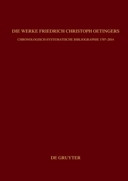 Bibliographie zur Geschichte des Pietismus / Die Werke Friedrich Christoph Oetingers | Bundesamt für magische Wesen