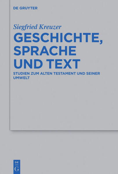 Der Band enthält 24 Beiträge zur Geschichte und Sprache des Alten Testaments sowie zur hebräischen und griechischen Überlieferung des alttestamentlichen Textes. In chronologischer Hinsicht erstrecken sich die Beiträge von der Mitte des 2. Jt. v. Chr. (Archäologie und Texte von Taanach