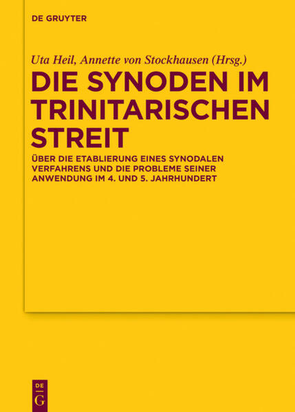 Der Sammelband vereinigt die Beiträge der Arbeitsgruppe "Athanasius", die auf der XVI. International Conference on Patristic Studies (Oxford 2011) gehalten wurden. Das Spektrum reicht von allgemeinen kirchenrechtlichen Problemen zu einzelnen Betrachtungen der wichtigsten Synoden (Chalkedon, Mailand, Ankyra, Rimini).