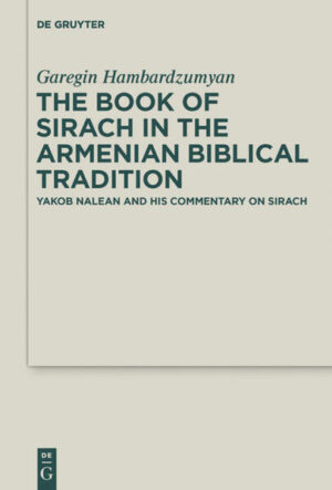 The extreme complexity of Sirach’s text at times makes it almost impossible to come to one clear conclusion as regards certain issues. There are numerous differences between various translations of this deuterocanonical text. In addition, the Armenian translation, being a textual witness to not one but multiple parent texts, has its own complications.This research provides a sustained theological reading of the Armenian text of Sirach on the basis of Yakob Nalean’s commentary written in the 18th century. At the same time it places a great emphasis on the textual evaluation of the various versions of Sirach in Armenian. In this respect an attempt has been made to display the unique features of the Armenian Sirach within the wider scope of the scholarship of this biblical text. Through a comprehensive linguistic and theological analysis of some major parts of Sirach in Armenian, this study assesses the extent to which this book was in use amongst Armenians throughout the centuries. In particular, the numerous references to Sirach in both Armenian and non-Armenian patristic literature are examined, with the aim of dating the first translations into Armenian and tracing the development of the text in the Armenian medieval schools.