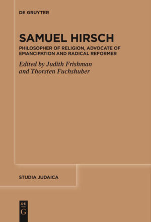 Rabbi Samuel Hirsch (Thalfang 1815-Chicago 1889) was instrumental in the development of Reform Judaism in Europe and the USA. This volume is the first lengthy publication devoted to this striking personality whose significance was no less than that of his contemporaries Abraham Geiger and David Einhorn.En route from Thalfang via Dessau and Luxembourg to Philadelphia, Hirsch left his mark on societal, religious, and philosophical developments in manifold ways. By the time he was appointed Chief Rabbi of the Jewish community in Luxembourg in 1843, he had already written many of his most important works on the philosophy of religion. In them he engaged in debate with the Young Hegelians on the importance of Judaism, the religion that, more than any other, enabled the human actualization of freedom so central to Hegel’s philosophy.Over time Hirsch took an increasingly radical stance on issues such as Jewish rituals and mixed marriage. The goal of his reforms was not assimilation. He strove to strengthen Judaism to meet the demands of modernity and enable its survival in the modern era.Hirsch’s story is key to understanding the transnational history of Reform Judaism and the struggle of Jews to secure a place in history and society.