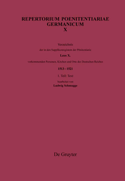 Die erst seit 1987 der Forschung offen stehenden Bittschriften von Männern und Frauen aller Stände und jeden Alters an den Papst in Rom erschließen eine ganz neue Quelle für unsere Kenntnisse vom Spätmittelalter und der Renaissance: Hier kommen Menschen zu Wort, von denen in ihrer Heimat fast nie eine Spur geblieben ist, deren Sorgen und Nöte uns die römische Überlieferung indes erhalten hat. Die Suppliken (in Latein) erzählen „Episoden aus ihrem Leben, ja ganze Lebensgeschichten: wahre Kurzgeschichten aus dem späten Mittelalter" (Arnold Esch). Der Historiker findet hier einen bisher verborgenen Zugang zu den rechtlichen, sozialen und kulturellen Zuständen und Problemen von Menschen während des Pontifikats Leos X. (1513-1521). Der vorliegende Band präsentiert insgesamt 2430 solcher Bittschriften an Papst Leo X. (1513-1521) von Menschen deutscher Zunge.