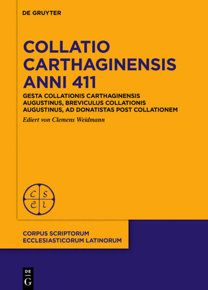 More than 500 bishops were invited to attend a trial in Carthage in 411 that terminated the 100-year-old Donatist schism. The extensive records of the trial, which are largely preserved, provide valuable insight into church history. They are presented here in a critical edition, together with two texts by Augustine that summarize the events of the trial.