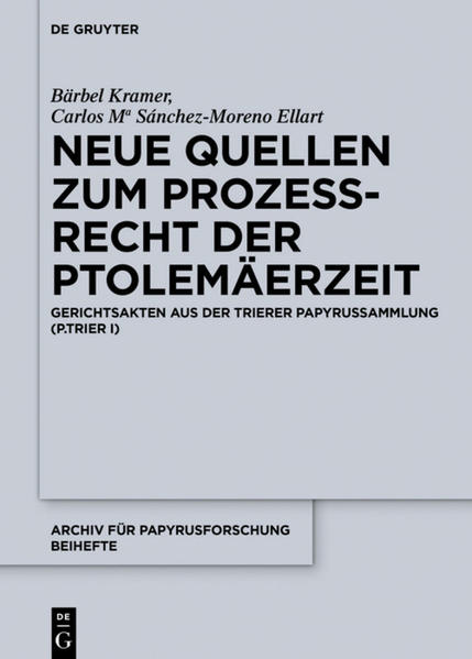 Neue Quellen zum Prozeßrecht der Ptolemäerzeit | Bundesamt für magische Wesen