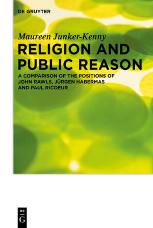This book compares three approaches to public reason and to the public space accorded to religions: the liberal platform of an overlapping consensus proposed by John Rawls, Jürgen Habermas’s discourse ethical reformulation of Kant’s universalism and its realization in the public sphere, and the co-founding role which Paul Ricoeur attributes to the particular traditions that have shaped their cultures and the convictions of citizens.The premises of their positions are analysed under four aspects: (1) the normative framework which determines the specific function of public reason