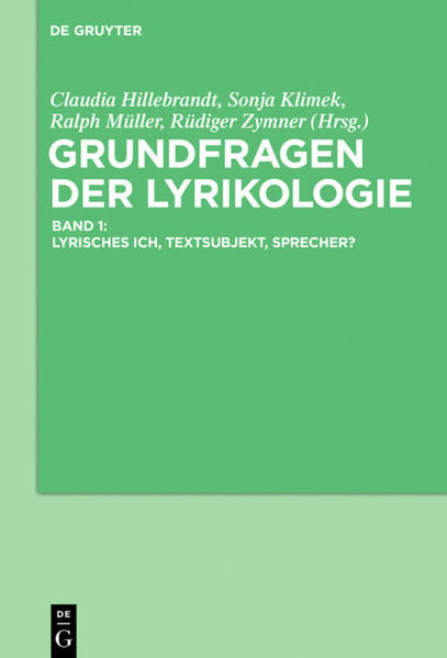 Lyrikologie: Grundfragen der Lyrikologie 1 | Bundesamt für magische Wesen