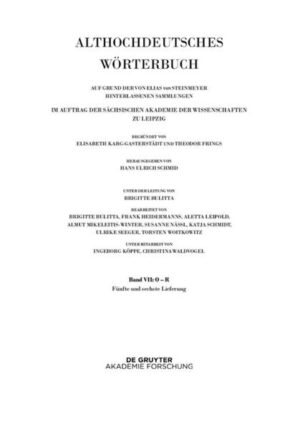 Althochdeutsches Wörterbuch: Band VII: O  R. 5. und 6. Lieferung (platlus bis int-quedan) | Bundesamt für magische Wesen
