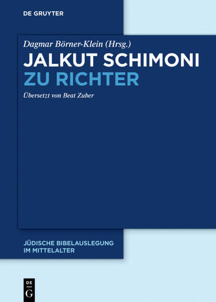 Der Jalkut Schimoni ist ein Sammelwerk rabbinischer Auslegungen zur gesamten hebräischen Bibel. Unerforscht ist, nach welchen Kriterien die Auslegungen ausgewählt wurden und ob das Werk als umfassendes Nachschlagewerk für exegetische Fragen, zur Verbindung von Bibelauslegung in Talmud und Midrasch oder zur Reform der rabbinischen Auslegungstradition konzipiert wurde. Die Übersetzung des Werkes ist ein erster Schritt, diese Fragen zu beantworten.