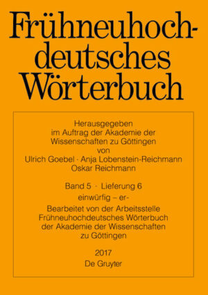 Frühneuhochdeutsches Wörterbuch: einwürfig ? er- | Bundesamt für magische Wesen