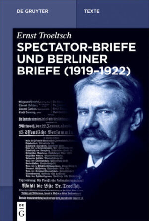 In insgesamt 56 "Spectator-Briefen" und "Berliner Briefen" kommentiert Ernst Troeltsch zwischen Februar 1919 und November 1922 eindringlich die deutsche und europäische Entwicklung nach dem Ersten Weltkrieg. Kritisch beobachtet er Revolution, Bürgerkrieg und staatliche Neuordnung Deutschlands unter den Bedingungen der Weltpolitik und des Versailler Friedensvertrages. Alle Probleme rückt er in einen "Welthorizont". Engagiert liefert Troeltsch dem Bürgertum eine Orientierung, um die demokratische Republik mit Leben zu erfüllen. Die in der Zeitschrift Kunstwart erschienenen "Briefe" bieten die eindrucksvollsten Gegenwartsdiagnosen aus der Werthaltung eines christlichen und liberalen Gelehrten-Intellektuellen, die wir für die Jahre der schwierigen Republikgründung besitzen. Mit der Paperback-Ausgabe sind jetzt diese ausführlich eingeleiteten, kommentierten und durch Register erschlossenen Texte preiswert zugänglich.