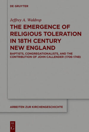 This book examines the life and work of the Reverend John Callender (1706-1748) within the context of the emergence of religious toleration in New England in the later seventeenth and early eighteenth centuries, a relatively recent endeavor in light of the well-worn theme of persecution in colonial American religious history. New England Puritanism was the culmination of different shades of transatlantic puritan piety, and it was the Puritan’s pious adherence to the Covenant model that compelled them to punish dissenters such as Quakers and Baptists. Eventually, a number of factors contributed to the decline of persecution, and the subsequent emergence of toleration. For the Baptists, toleration was first realized in 1718, when Elisha Callender was ordained pastor of the First Baptist Church of Boston by Congregationalist Cotton Mather. John Callender, Elisha Callender’s nephew, benefited from Puritan and Baptist influences, and his life and work serves as one example of the nascent religious understanding between Baptists and Congregationalists during this specific period. Callender’s efforts are demonstrated through his pastoral ministry in Rhode Island and other parts of New England, through his relationships with notable Congregationalists, and through his writings. Callender’s publications contributed to the history of the colony of Rhode Island, and provided source material for the work of notable Baptist historian, Isaac Backus, in his own struggle for religious liberty a generation later.