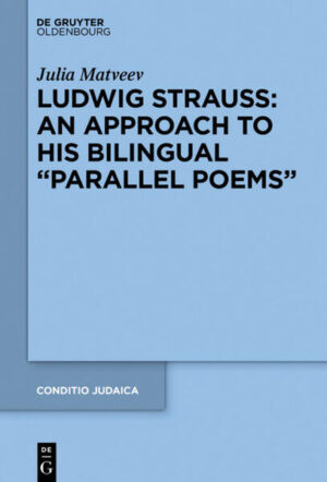 This book is devoted to the study of the bilingual “parallel poems” of Ludwig Strauss (Aachen 1892 ˗ Jerusalem 1953) created between 1934 and 1952 in Palestine/Israel and which exist in two variants, a Hebrew and a German version, one of which is the original and the other a self-translation. The aim of this study is to compare the versions and their interpretation based on Strauss’s theoretical essays on poetry and translation, his political writings and works of literary criticism. Special attention is paid to Strauss’s concept (linked with the idea of messianic redemption) of poetry as a “fore-image” of a future true community of men and as “the earthly expression of the Absolute” directed at interpreting divine revelation and its “translation” into human language. In examining Strauss’s experiments with self-translation, by which he aimed at establishing a dialogue between languages, and between people and nations, this study considers the two processes of translation: from divine speech into human language and from one human language into another.