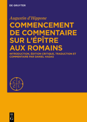 Peu avant d’accéder à l’épiscopat d’Hippone, en l’année 395/96, Augustin entreprend un projet ambitieux de commentaire sur les épîtres de saint Paul. Après un commentaire succinct sur Galates, et un livre de «　Questions　» sur Romains, il entame un commentaire à grande échelle sur Romains, qui devait rivaliser, voire surpasser, tout autre commentaire scripturaire jusqu’alors produit par l’Eglise latine. Cependant, comme il l’admet lui-même, il se décourage devant l’ampleur de la tâche, et abandonne son travail n’ayant commenté que le premier paragraphe de Romains. Néanmoins, il décide que ce qu’il a écrit mérite d’être conservé, et donne à son texte le nom d’Epistulae ad Romanos inchoata expositio («　Commencement de commentaire sur l’épître aux Romains　»). 　 Malgré sa brièveté, cette Inchoata expositio révèle toute la sagesse et l’imagination d’Augustin lecteur des Écritures, et comporte dans sa partie finale un riche exposé sur la nature du blasphème contre l’Esprit Saint, qui serait, selon l’Évangile, le péché impardonnable. 　 Ce livre fournit une nouvelle édition critique de l’Inchoata expositio, accompagnée d’une traduction française et d’un commentaire détaillé sur les aspects littéraires, historiques et théologiques de ce texte-clé pour le développement de la pensée exégétique d’Augustin.