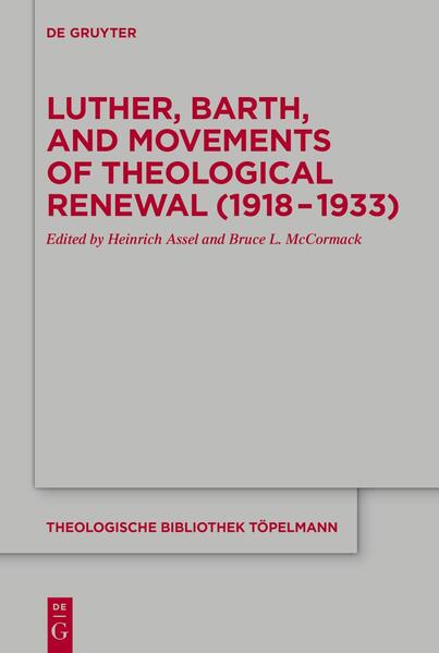 The essays contained in this book originated as lectures at an international conference held in Princeton organized by Christine Helmer (Northwestern) and the editors of this book. This book itself illuminates in a fresh way the formation, cross-fertilization, break-up, and re-organization of movements of theological renewal during the tumultuous years of the Weimar Republic. Three Protestant movements, in particular, demand our attention: the dialectical theology (Karl Barth, Friedrich Gogarten, Rudolf Bultmann)