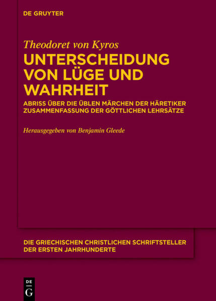 In seiner Unterscheidung von Lüge und Wahrheit summiert Theodoret von Kyros, der wichtigste theologische Opponent Kyrills von Alexandrien während der christologischen Streitigkeiten des fünften Jahrhunderts, seine theologische Lebensleistung in doppelter Hinsicht: Nach Irenäus, Hippolyt und Epiphanius liefert er das vierte der aus der alten Kirche erhaltenen häresiographischen Kompendien, begleitet von einem Abriß der Glaubenslehre, welcher in seinem umfassenden Charakter lediglich den Dogmatiken des Origenes und des Johannes von Damaskus vergleichbar ist. Der vorliegende Band macht dieses bedeutende Werk nicht nur erstmals in einer kritischen Ausgabe mit umfassendem Quellen- und Similienapparat zugänglich, und zwar in dessen ursprünglicher Gestalt, ohne das ursprünglich der pseudepigraphen Schrift Ad Sporacium entstammende Nestoriuskapitel. Darüber hinaus klärt er die Quellenfrage, indem er die weitgehende Abhängigkeit der Häretikerdarstellungen von Irenäus, Clemens v. Alexandrien, Hippolyt und Euseb aufweist, aber auch eine bislang unbekannte Quelle herauspräpariert, die sowohl Theodoret als auch Epiphanius vorgelegen haben muss. Auch hinsichtlich des Bibeltextes ergeben sich neue Einblicke sowohl in die Separattradition einzelner Bibelverse als geflügelte Worte als auch in das spezifische Gepräge des tatsächlich verwendeten antiochenischen Bibeltextes.