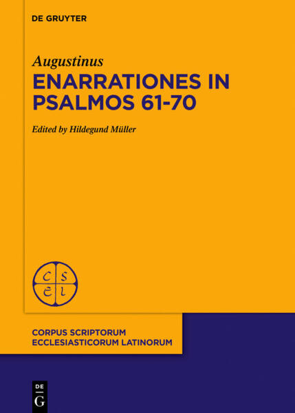 Augustine’s commentaries on Psalm 61-70 are mostly based on sermons. In this edition, a special emphasis was laid on the adequate presentation of Augustine’s expressive and nuanced oral style. Each Enarratio is accompanied by an introduction, in which the known facts on time, date and liturgical circumstances are presented, as well as a precisely reconstructed version of the text of Augustine’s Psalter(s).