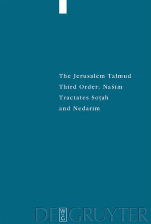 This volume, the second of a five-volume edition of the third order of the Jerusalem Talmud, deals in part I (Soṭah) with the ordeal of the wife suspected of adultery (Num 5) and the role of Hebrew in the Jewish ritual. Part II (Nedarim) is concerned with Korban and similar expressions, vows and their consequences, and vows of women (Num 30).