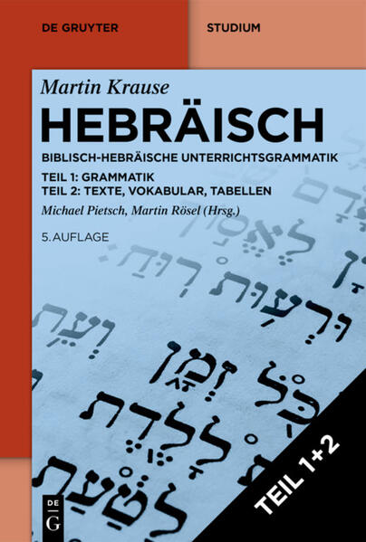 Die Grammatik ist als begleitendes Lehrbuch für den Hebräischunterricht konzipiert. Es gewährt den Lehrenden einen möglichst großen Freiraum für die Auswahl und Anwendung unterschiedlicher Lehrmethoden. Den Studierenden wird durch eine übersichtliche Strukturierung des Unterrichtsstoffes das Lernen, Nachschlagen und Wiederholen erleichtert. Die Konzeption verzichtet auf eine Gliederung in Lektionen und geht bei der Erarbeitung des Stoffes von Anfang an von den biblischen Texten aus. Dem Werk sind ein umfangreicher Textteil sowie ein aufwendig gestaltetes Vokabular und ein ausführliches Glossar grammatikalischer Fachbegriffe beigegeben.