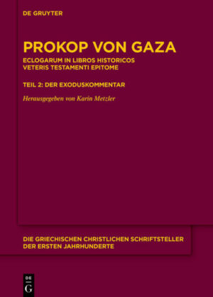 From the great commentary on the first historical books of the Old Testament (CPG 7430) by Procopius of Gaza (465/470-526/530), this volume includes the commentary on the book of exodus, published for the first time in the complete Greek text. Alongside Procopius’ continuous text is hidden a collection of excerpts from works whose original versions have been lost, including by Origen and Didymus the Blind.