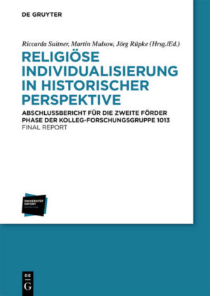 Dieser Band bietet einen Einblick in die Arbeit der Kolleg-Forschungsgruppe „Religiöse Individualisierung in historischer Perspektive", erschließt bibliographisch ihre Ergebnisse und fasst sie zusammen: Individualisierung ist keine Folge der Modernisierung. Religion ist Motor, nicht Gegenspieler von Individualisierung. Religiöse Individualisierung ist außerhalb des „Westens" und vor verschiedenen „Modernen" ebenso zu finden wie in ihnen.