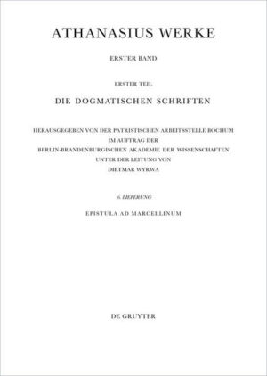 The first modern, text-critical edition of the Epistula ad Marcellinum by Athanasius of Alexandria presents all of the transmitted manuscripts including the Oriental versions.