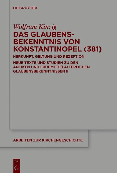 Dieses Buch bietet eine umfassende neue Untersuchung zur Entstehung, Verabschiedung und Rezeption jenes Glaubensbekenntnisses, welches die kirchliche Tradition dem II. Ökumenischen Konzil (Konstantinopel, 381), zugeschrieben hat (sog. Nicaeno-Constantinopolitanum, C). Es ist das ökumenisch am weitesten verbreitete Bekenntnis der Christenheit und der mutmaßlich einflussreichste nichtbiblische Text innerhalb der Kirche. Eine sorgfältige Durchmusterung der Quellen unter Einbeziehung soeben entdeckter Zeugen ergibt, dass das auf dem I. Ökumenischen Konzil (Nizäa, 325) verabschiedete Credo in den späten 370er Jahren in Rom und Antiochien überarbeitet wurde und dann in Konstantinopel eine weitere Revision erfahren hat. Sie führte zu zwei Rezensionen: einer Langversion und einer Kurzversion. Die Langversion (das heutige C) wurde in Konstantinopel nicht verabschiedet, sondern erst auf dem IV. Ökumenischen Konzil (Chalkedon, 451) als Interpretation des Nizänums in die dogmatischen Beschlüsse integriert. Sie verdrängte so die Kurzversion, die nach 381 vor allem in Konstantinopel verwendet worden war. Das Buch zeichnet diesen Prozess nach und beleuchtet außerdem auch die Stationen der späteren Rezeption von C bis in das Mittelalter hinein.